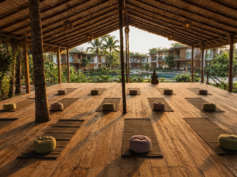 Yogshala beach yoga deck