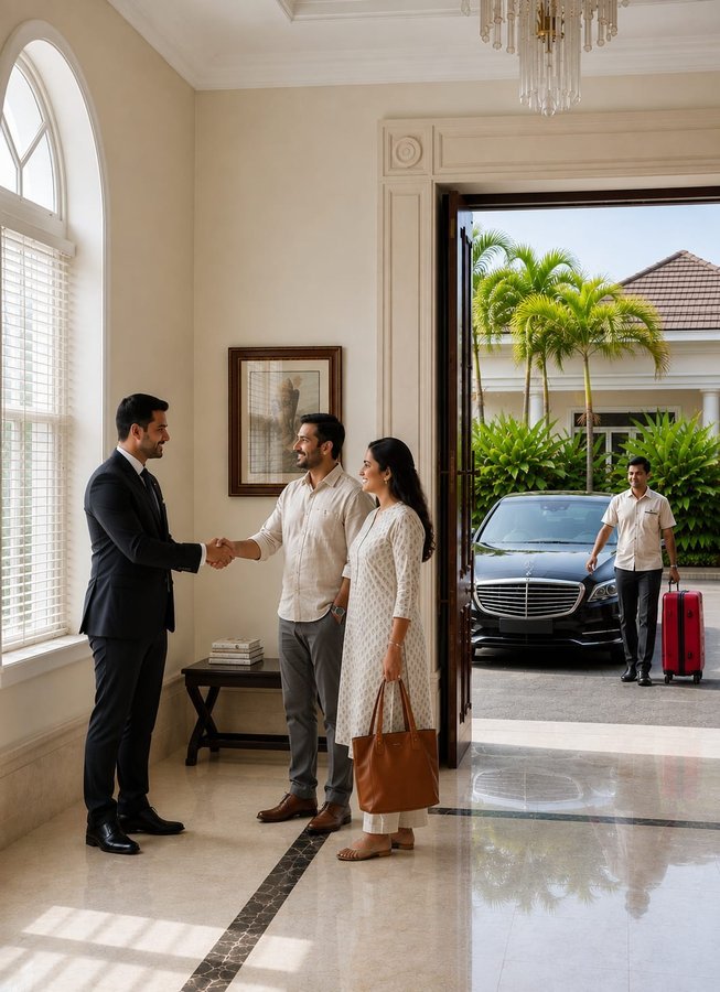 Guest arrival and welcome